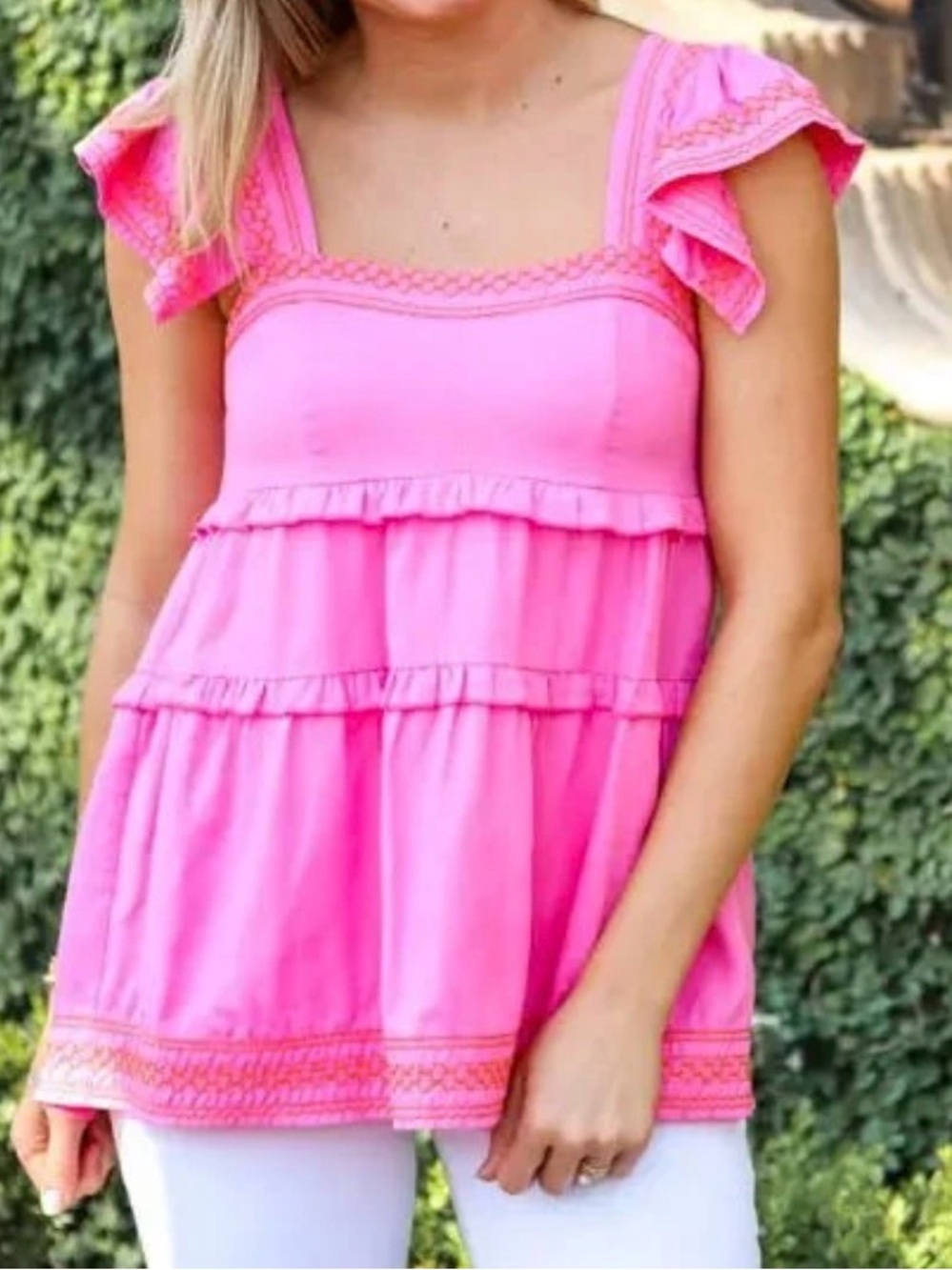 J. Marie Calli Top Size XS Ruffle Sleeves